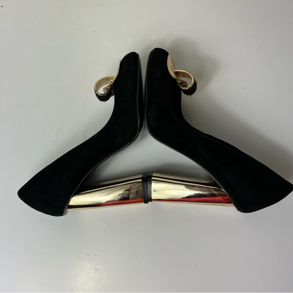 Aldo Women’s Black and Gold Women's Block Heels Size 6 NEW - Picture 9 of 12